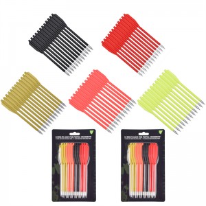 Elong Extérieur 110298 6.5inch Boulons d\'arbalète en plastique Point d\'acier pour arbalète de pistolet